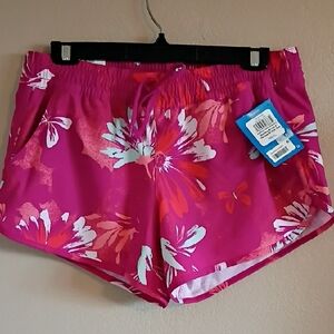 Columbia Pink Floral Women's Athletic Shorts